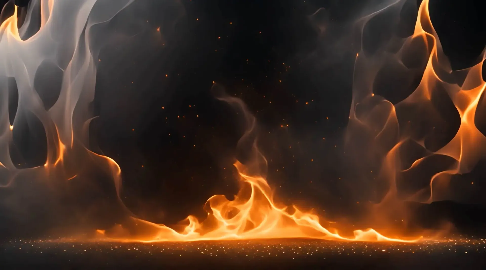 Fiery Flames Rising Motion Background